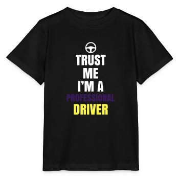Professional driver - Stanley/Stella MINI CREATOR Kids’ T-Shirt - black - Front - Mikhail (115cm)