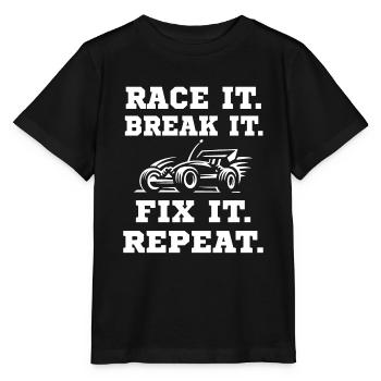 Fahren Crashen Reparieren Wiederholen RC Buggy - Stanley/Stella Kinder T-Shirt MINI CREATOR  - Schwarz - Vorne - Mikhail (115cm)