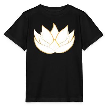 Goldene Lotusblüte - Lotosblüte - Stanley/Stella Kinder T-Shirt MINI CREATOR  - Schwarz - Vorne - Mikhail (115cm)