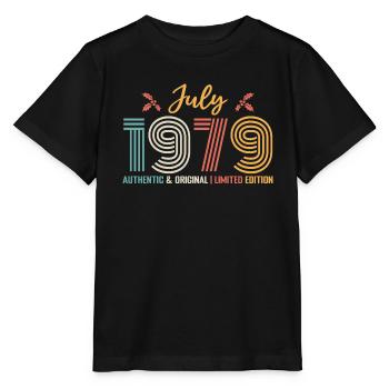 July 1979 birthday July 1979 July - Stanley/Stella MINI CREATOR Kids’ T-Shirt - black - Front - Mikhail (115cm)