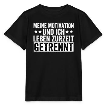 Ma motivation et moi vivons actuellement séparément - T-shirt bio MINI CREATOR Stanley/Stella Enfant - noir - Devant - Mikhail (115cm)