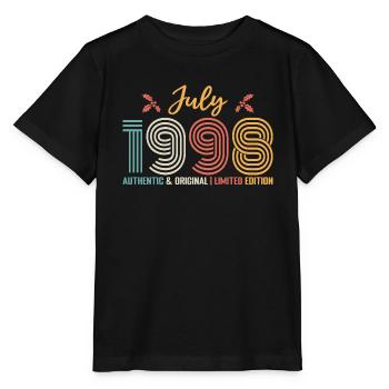 Juillet 1998 anniversaire Juillet 1998 Juillet - T-shirt bio MINI CREATOR Stanley/Stella Enfant - noir - Devant - Mikhail (115cm)