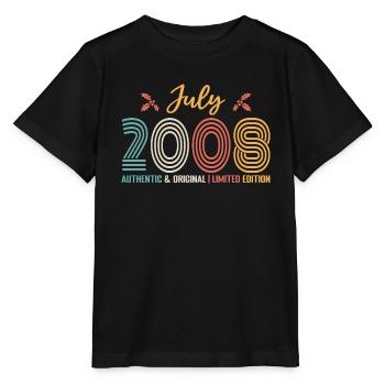 Juillet 2008 anniversaire Juillet 2008 Juillet - T-shirt bio MINI CREATOR Stanley/Stella Enfant - noir - Devant - Mikhail (115cm)