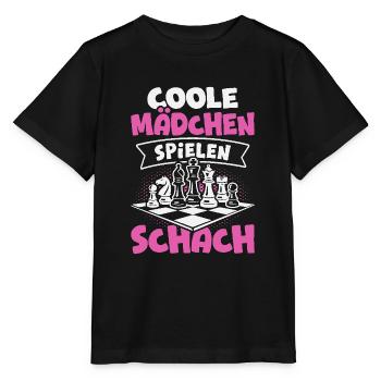 Schachspieler Coole Mädchen spielen Schach - Stanley/Stella Kinder T-Shirt MINI CREATOR  - Schwarz - Vorne - Mikhail (115cm)