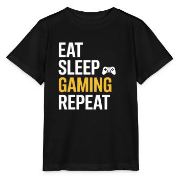 Manger dormir jeu répéter - T-shirt bio MINI CREATOR Stanley/Stella Enfant - noir - Devant - Mikhail (115cm)