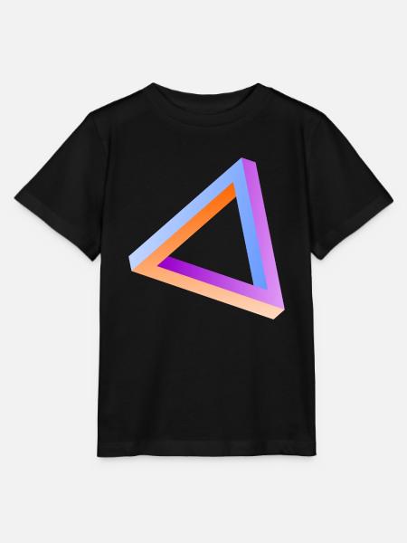 Unmögliches Dreieck optische Täuschung - Stanley/Stella Kinder T-Shirt MINI CREATOR - Schwarz