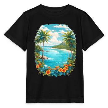Caribbean Island - Stanley/Stella MINI CREATOR Kids’ T-Shirt - black - Front - Mikhail (115cm)