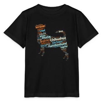 caractéristiques des nuages Chihuahua mots - T-shirt bio MINI CREATOR Stanley/Stella Enfant - noir - Devant - Mikhail (115cm)