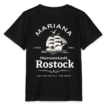 Rostock Hansestadt-Mariana- Schiff & Möwen-Hanse - Stanley/Stella Kinder T-Shirt MINI CREATOR  - Schwarz - Vorne - Mikhail (115cm)