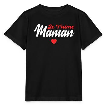 Je t'aime maman ! - T-shirt bio MINI CREATOR Stanley/Stella Enfant - noir - Devant - Mikhail (115cm)