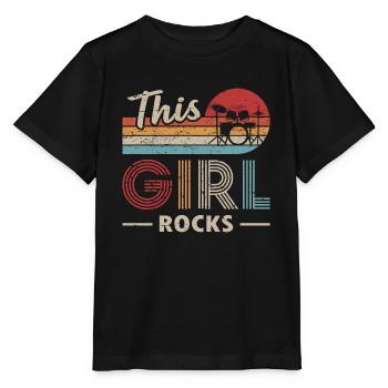 This Girl Rocks Drummer - Stanley/Stella MINI CREATOR Kids’ T-Shirt - black - Front - Mikhail (115cm)