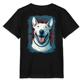 Cheerful Bull Terrier - Stanley/Stella MINI CREATOR Kids’ T-Shirt - black - Front - Mikhail (115cm)