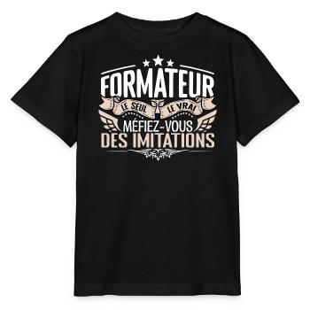 Formateur le seul Formateur le vrai Formateur - T-shirt bio MINI CREATOR Stanley/Stella Enfant - noir - Devant - Mikhail (115cm)