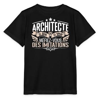 Architecte le seul Architecte le vrai Architecte - T-shirt bio MINI CREATOR Stanley/Stella Enfant - noir - Devant - Mikhail (115cm)