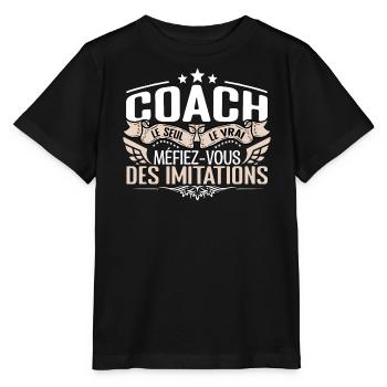 Coach le seul Coach le vrai Coach - T-shirt bio MINI CREATOR Stanley/Stella Enfant - noir - Devant - Mikhail (115cm)