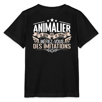 Animalier le seul Animalier le vrai Animalier - T-shirt bio MINI CREATOR Stanley/Stella Enfant - noir - Devant - Mikhail (115cm)