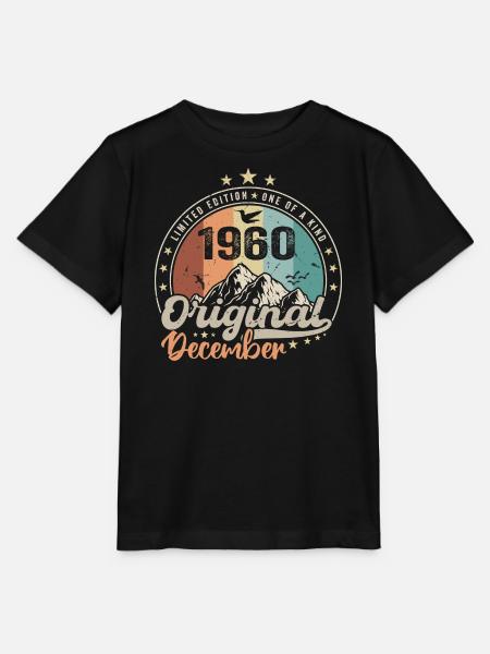Dezember 1960 Geburtstagsgeschenk - Dezember 1960 - Stanley/Stella Kinder T-Shirt MINI CREATOR - Schwarz