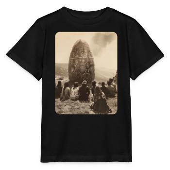 praise the egg monolith - Stanley/Stella MINI CREATOR Kids’ T-Shirt - black - Front - Mikhail (115cm)