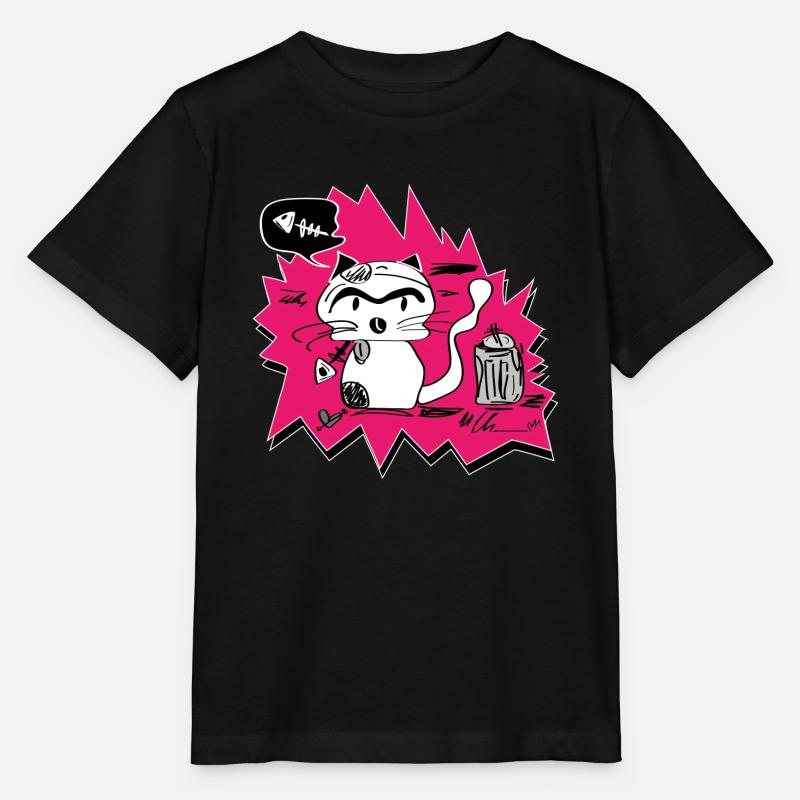 little bad cat - T-shirt bio MINI CREATOR Stanley/Stella Enfant - noir