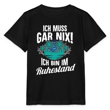 Rentner - Stanley/Stella Kinder T-Shirt MINI CREATOR  - Schwarz - Vorne - Mikhail (115cm)