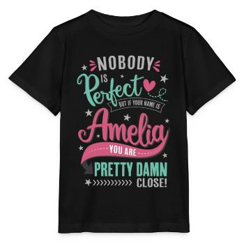 Amelia Name Namenstag Spruch Geschenk Mädchen - Stanley/Stella Kinder T-Shirt MINI CREATOR  - Schwarz - Vorne - Mikhail (115cm)