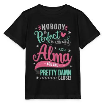 Alma Name Namenstag Spruch Geschenk Mädchen - Stanley/Stella Kinder T-Shirt MINI CREATOR  - Schwarz - Vorne - Mikhail (115cm)