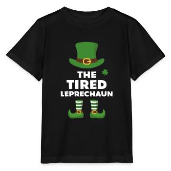 The Tired Leprechaun - Stanley/Stella MINI CREATOR Kids’ T-Shirt - black - Front - Mikhail (115cm)