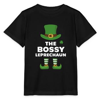 The Bossy Leprechaun - Stanley/Stella MINI CREATOR Kids’ T-Shirt - black - Front - Mikhail (115cm)