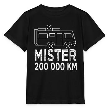 Camping Mister 200 000 km cadeau camping car - T-shirt bio MINI CREATOR Stanley/Stella Enfant - noir - Devant - Mikhail (115cm)