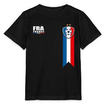 France championnat d europe football équipe france - T-shirt bio MINI CREATOR Stanley/Stella Enfant - noir - Devant - Mikhail (115cm)