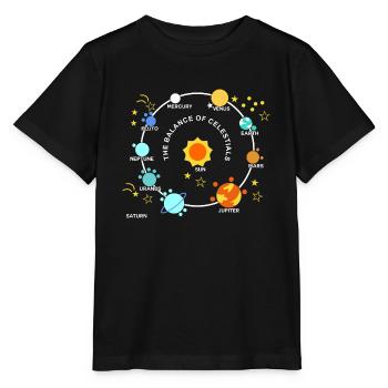 Planètes Graphiques Solaires Planètes Étoiles du système solaire - T-shirt bio MINI CREATOR Stanley/Stella Enfant - noir - Devant - Mikhail (115cm)
