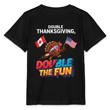 Double plaisir de Thanksgiving - T-shirt bio MINI CREATOR Stanley/Stella Enfant - noir - Devant - Mikhail (115cm)