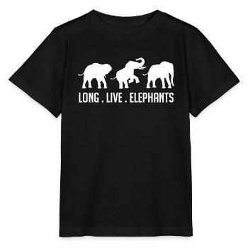 Long Live Elephants - T-shirt bio MINI CREATOR Stanley/Stella Enfant - noir - Devant - Mikhail (115cm)