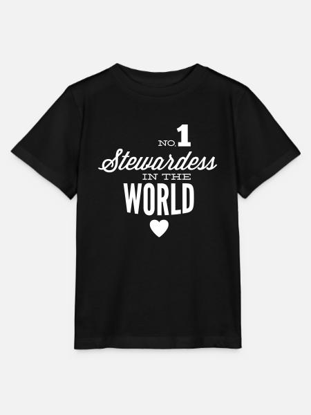 Beste Stewardess der Welt - Stanley/Stella Kinder T-Shirt MINI CREATOR  - Schwarz