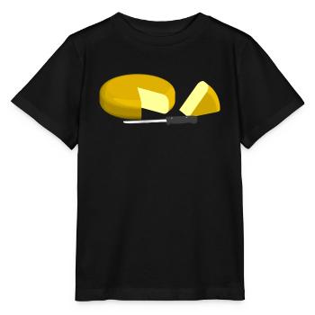 kaese cheese pizza sandwich maus mouse food27 - Stanley/Stella Kinder T-Shirt MINI CREATOR  - Schwarz - Vorne - Mikhail (115cm)