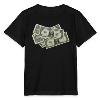 Dollar Scheine - Stanley/Stella Kinder T-Shirt MINI CREATOR  - Schwarz - Vorne - Mikhail (115cm)