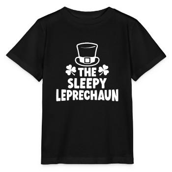 The Sleepy Leprechaun - Stanley/Stella MINI CREATOR Kids’ T-Shirt - black - Front - Mikhail (115cm)