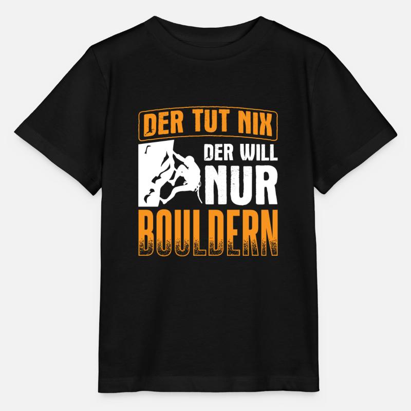 Boulderer Klettern Bouldern - Stanley/Stella Kinder T-Shirt MINI CREATOR  - Schwarz