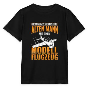 Modellflug - Stanley/Stella Kinder T-Shirt MINI CREATOR  - Schwarz - Vorne - Mikhail (115cm)