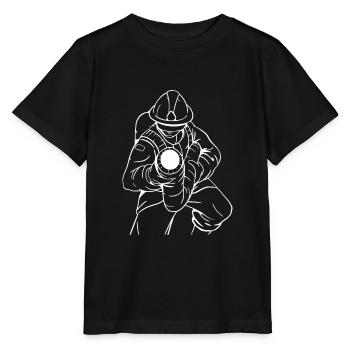 fire brigade - Stanley/Stella MINI CREATOR Kids’ T-Shirt - black - Front - Mikhail (115cm)