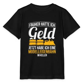 Modelleisenbahn - Stanley/Stella Kinder T-Shirt MINI CREATOR  - Schwarz - Vorne - Mikhail (115cm)