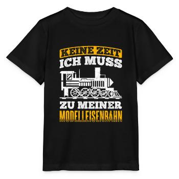 Modelleisenbahn Eisenbahn - Stanley/Stella Kinder T-Shirt MINI CREATOR  - Schwarz - Vorne - Mikhail (115cm)