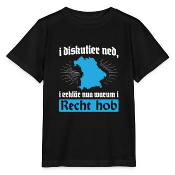 I Diskutier Ned Hob Recht Bayrisch Freistaat - Stanley/Stella Kinder T-Shirt MINI CREATOR  - Schwarz - Vorne - Mikhail (115cm)