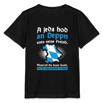 Bayern Dahoam Boarisch - Stanley/Stella Kinder T-Shirt MINI CREATOR  - Schwarz - Vorne - Mikhail (115cm)
