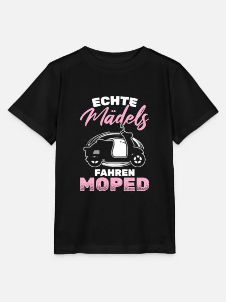 Echte Mädels Fahren Moped Mofa Moped - Stanley/Stella Kinder T-Shirt MINI CREATOR - Schwarz