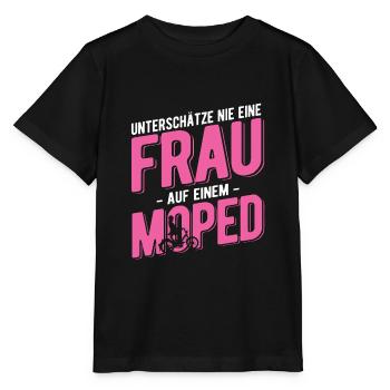 Mofa Geschenk - Stanley/Stella Kinder T-Shirt MINI CREATOR  - Schwarz - Vorne - Mikhail (115cm)