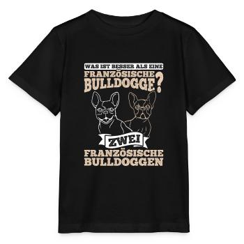 French Bulldog French Bulldog - Stanley/Stella MINI CREATOR Kids’ T-Shirt - black - Front - Mikhail (115cm)
