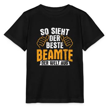 So Sieht Bester Beamte Der Welt Aus Beamter - Stanley/Stella Kinder T-Shirt MINI CREATOR  - Schwarz - Vorne - Mikhail (115cm)