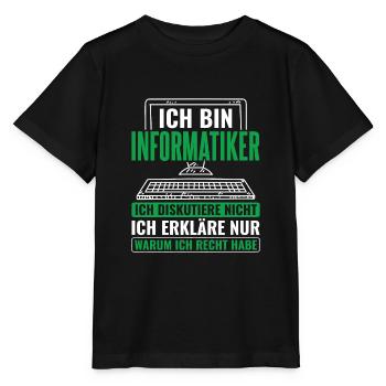 Informatik Informatiker Programmierer - Stanley/Stella Kinder T-Shirt MINI CREATOR  - Schwarz - Vorne - Mikhail (115cm)