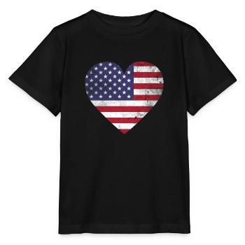 Cadeau drapeau USA drapeau américain - T-shirt bio MINI CREATOR Stanley/Stella Enfant - noir - Devant - Mikhail (115cm)